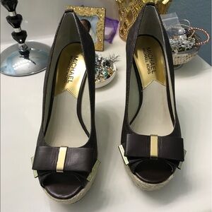 MICHAEL Michael Kors Brown Wedges